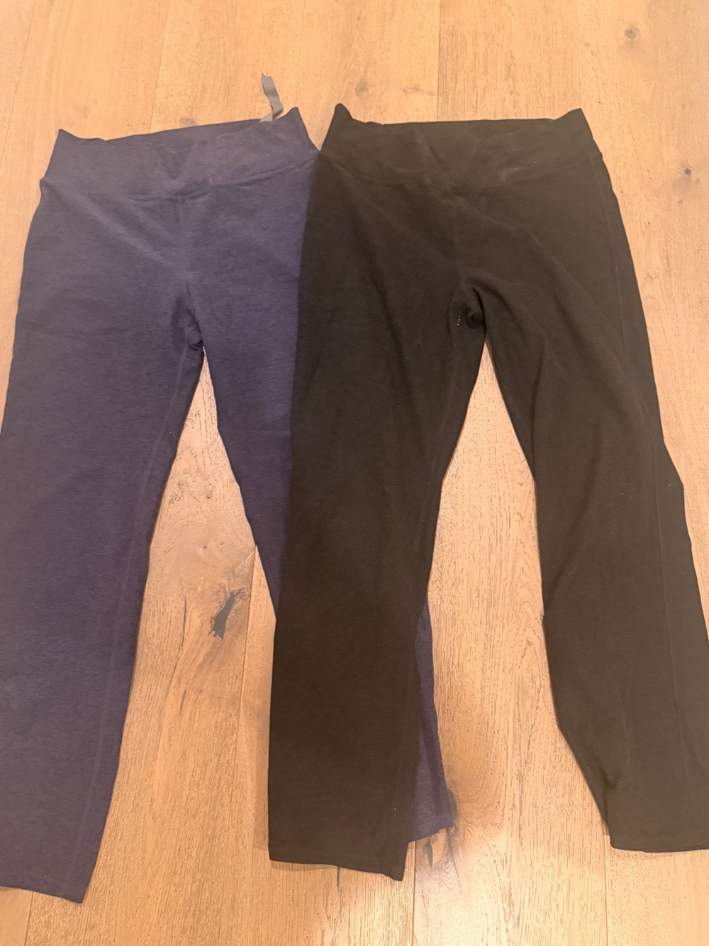 Vuori Elevation Slim Bootcut Pant. 2 pairs, black and dark blue